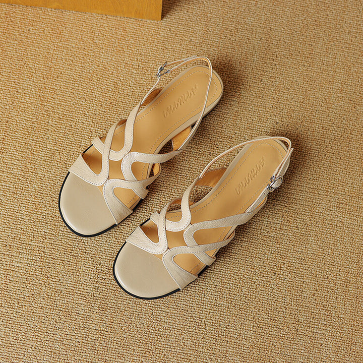 Bellina Genuine Leather Gladiator Slingback Sandals
