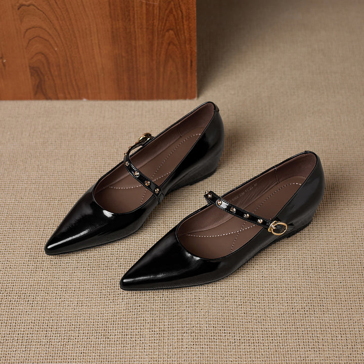 Emery Genuine Leather Mary Jane Flat