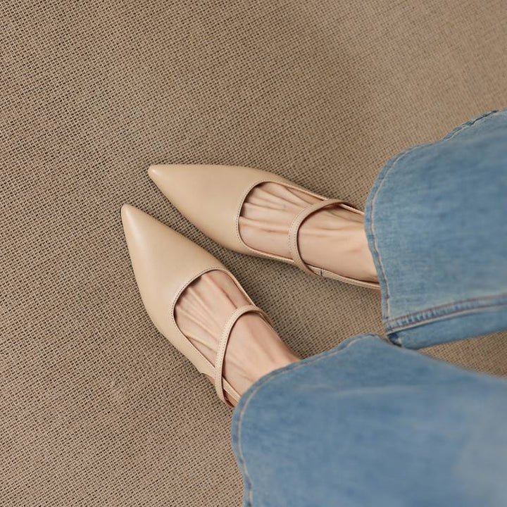 Kemi Genuine Leather Slingbacks