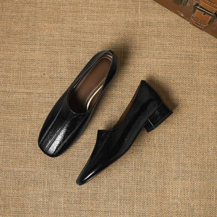 Flea Genuine Leather Loafer Pumps