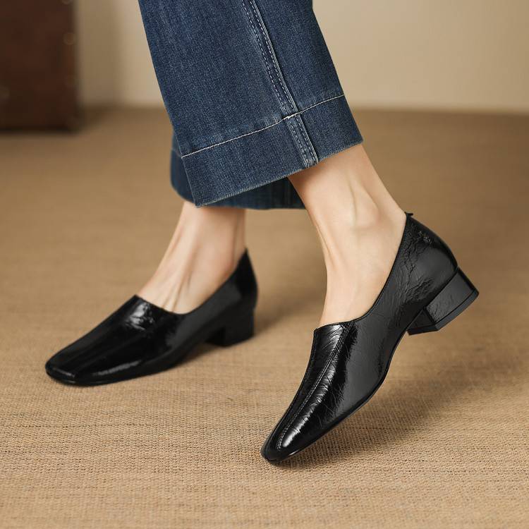 Flea Genuine Leather Loafer Pumps