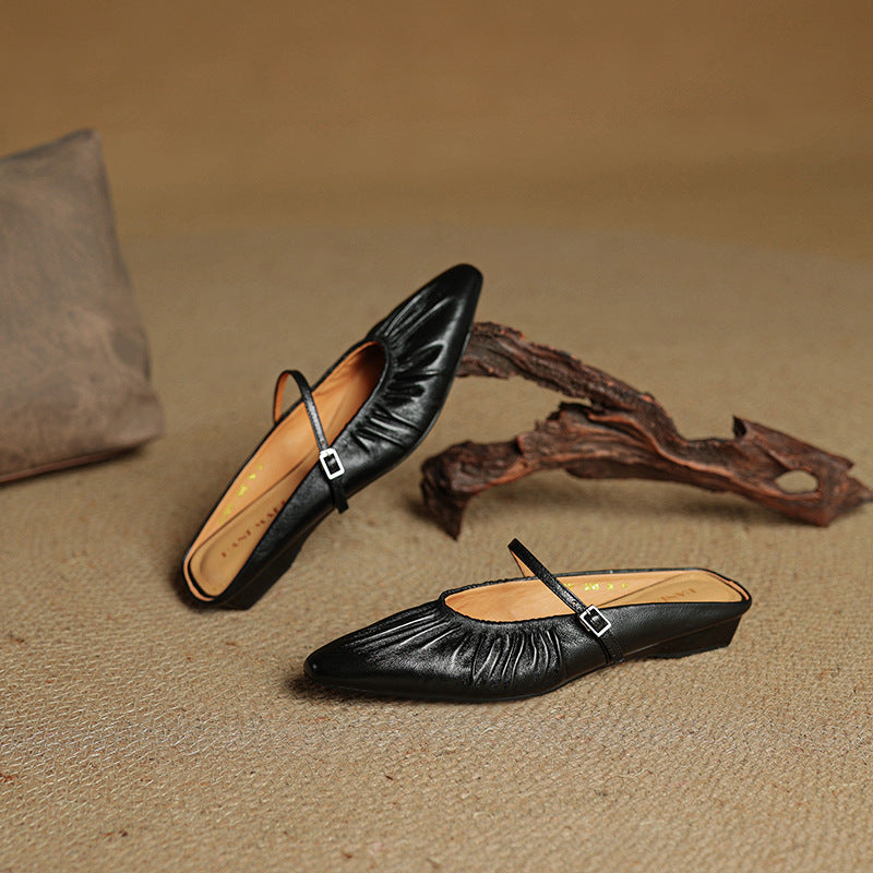 Zella Genuine Leather Mules