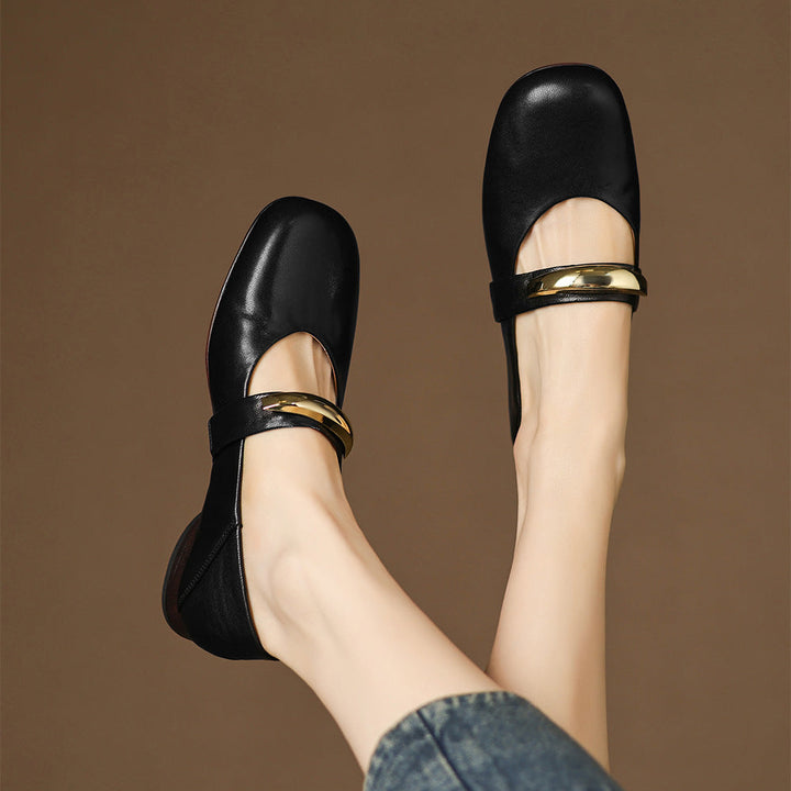 Etta Genuine Leather Mary Jane Pumps