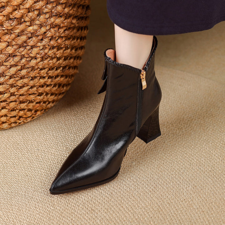 Colette Genuine Leather Ankle Boots