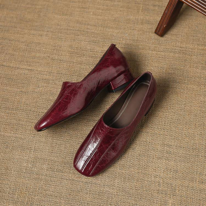 Flea Genuine Leather Loafer Pumps