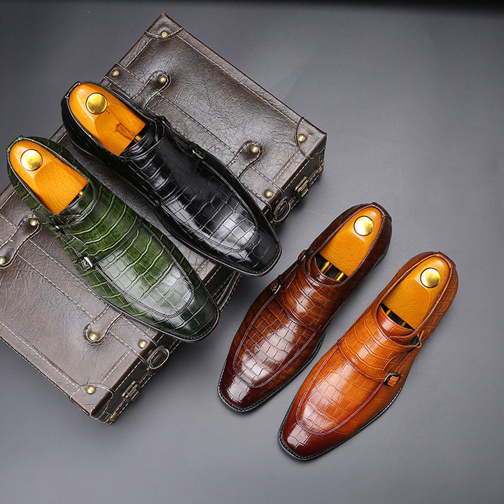 Marco Double Monk-Strap Leather Shoes