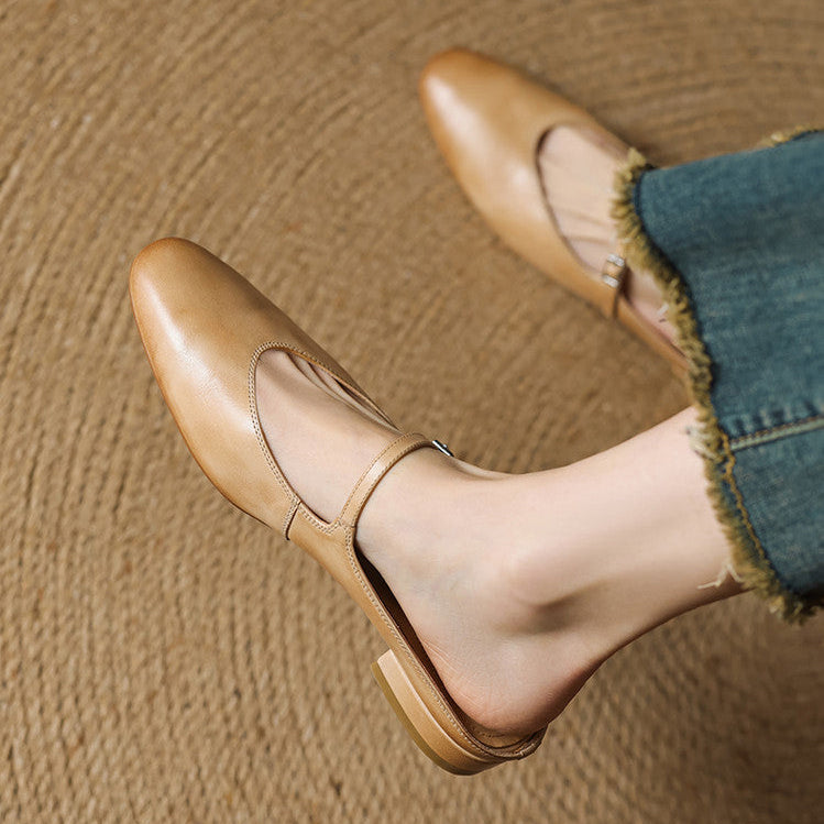 Merisa Genuine Leather Mules
