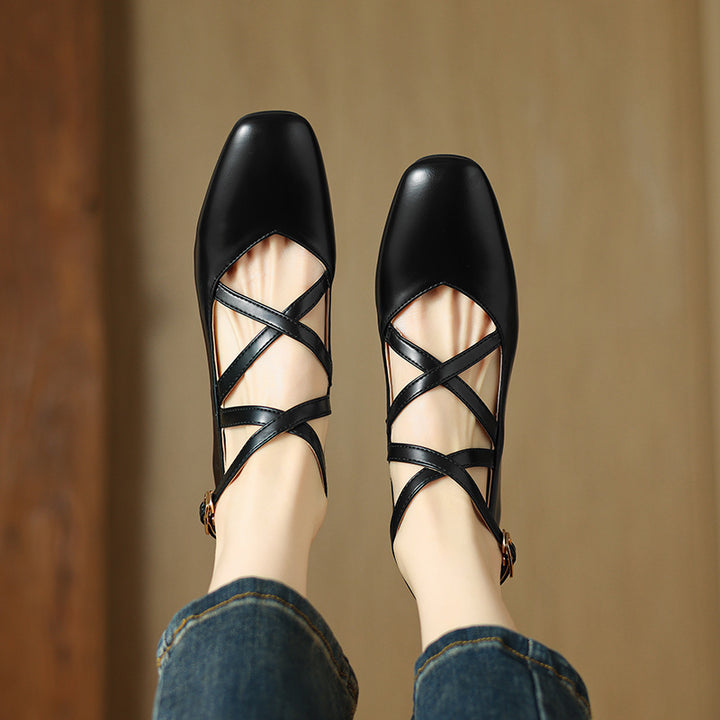 Elva Leather Heels