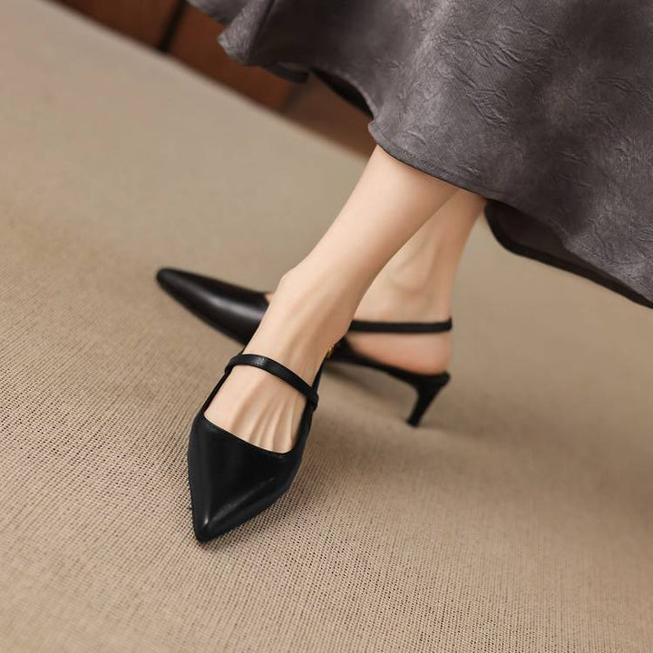 Kemi Genuine Leather Slingbacks