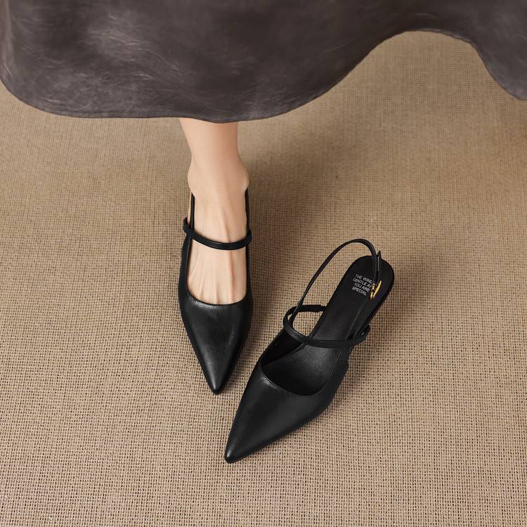 Kemi Genuine Leather Slingbacks