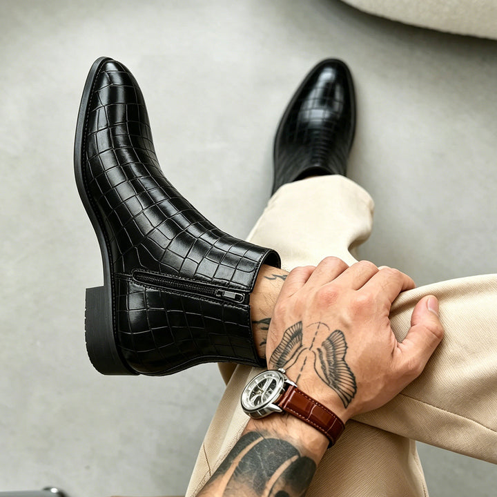 Elver Genuine Leather Chelsea Boots