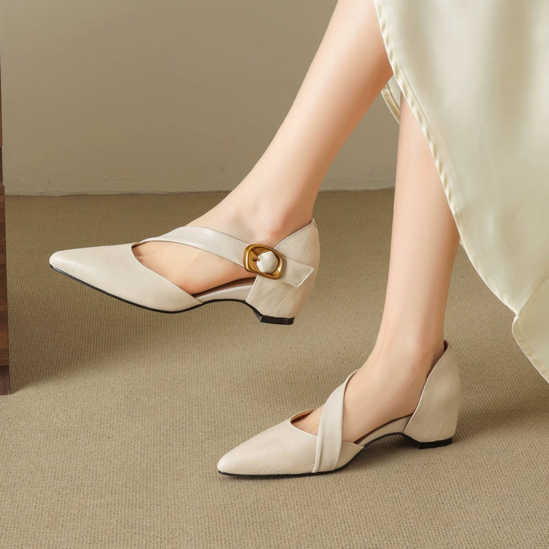 Viera Premium Leather Pointed Toe Pumps