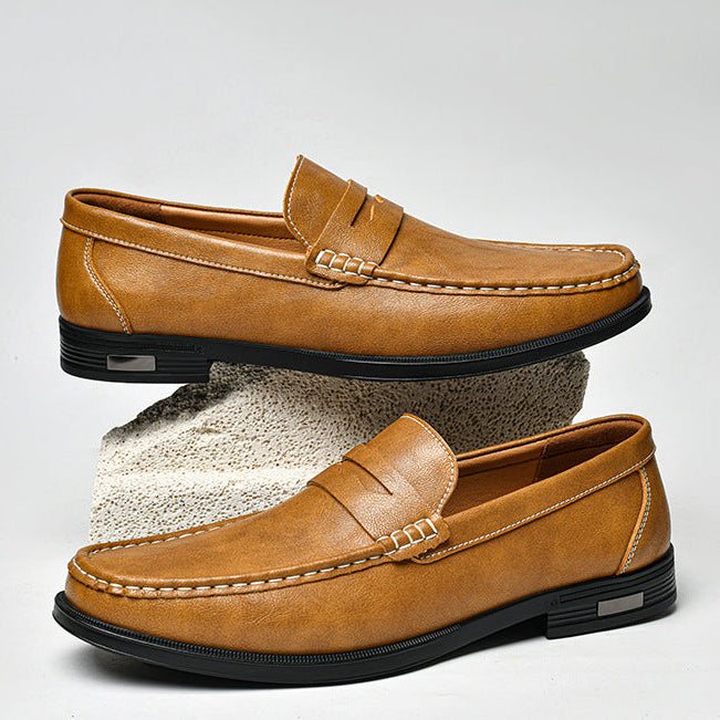 Alden Cowhide Leather Moc-Toe Loafers