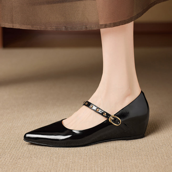 Emery Genuine Leather Mary Jane Flat