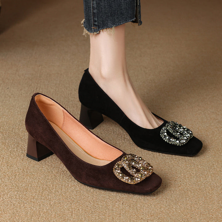 Lexa Genuine Suede Heels