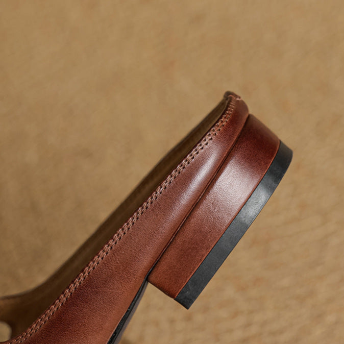 Merisa Genuine Leather Mules