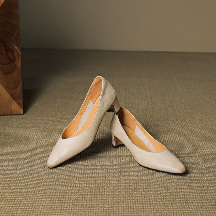 Vena Genuine Leather Heel Pumps