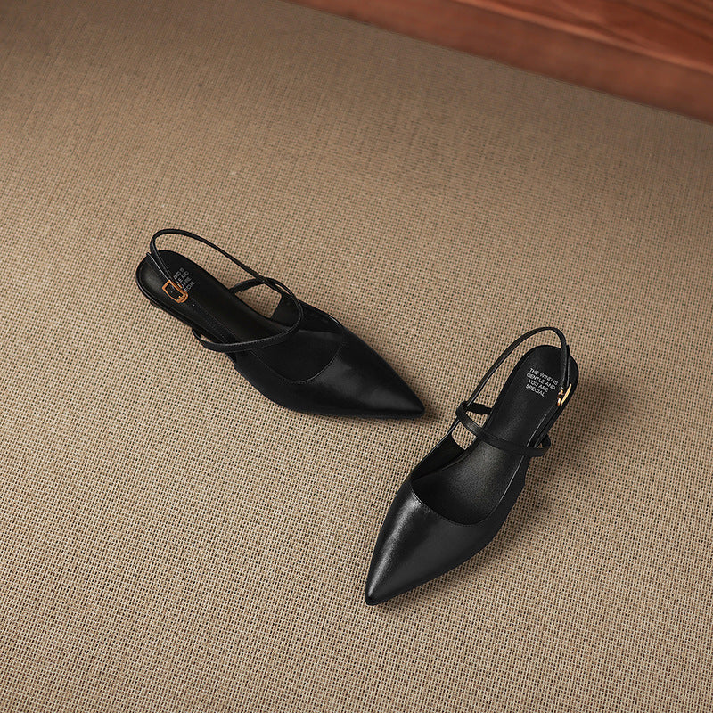 Zyra Genuine Leather Mary-Jane Slingback Heels
