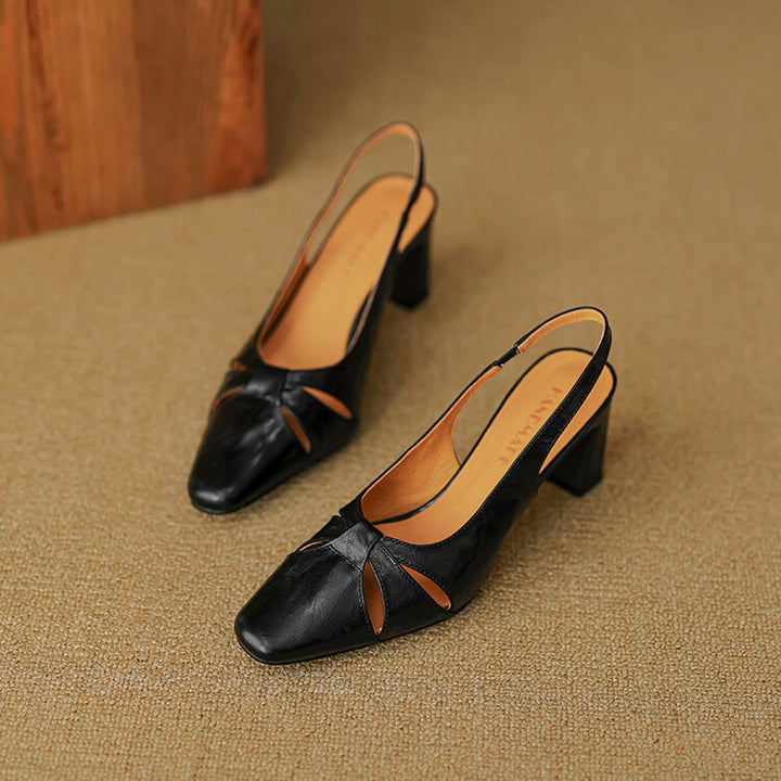 Marlet Genuine Leather Slingbacks