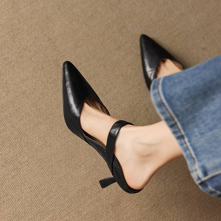 Avani Genuine Leather Mary Jane Mules