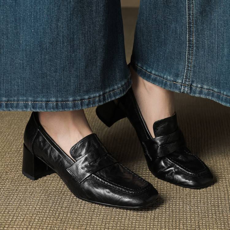 Sora Genuine Leather Heels