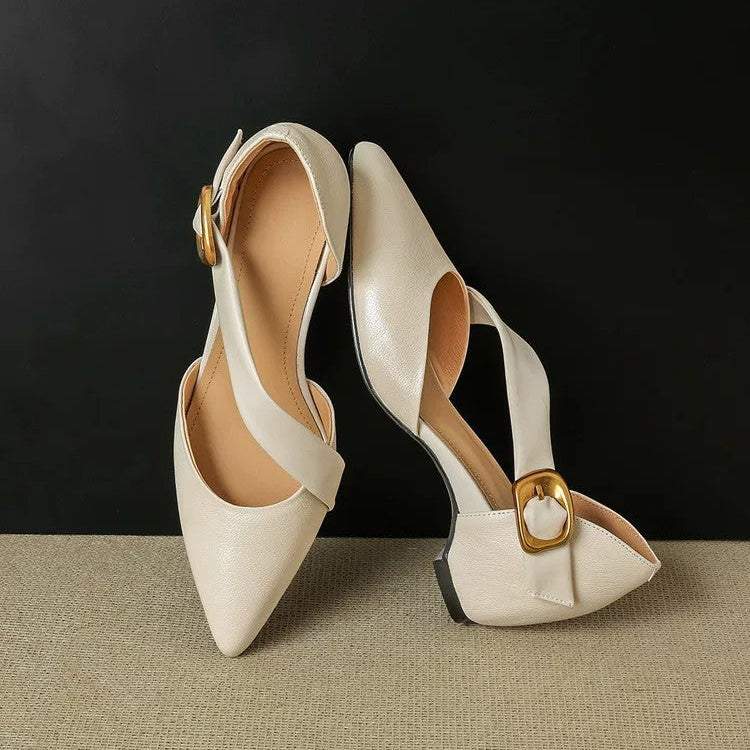 Viera Premium Leather Pointed Toe Pumps