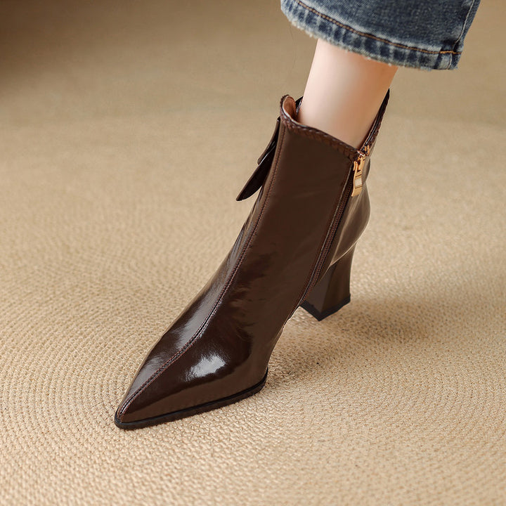 Colette Genuine Leather Ankle Boots