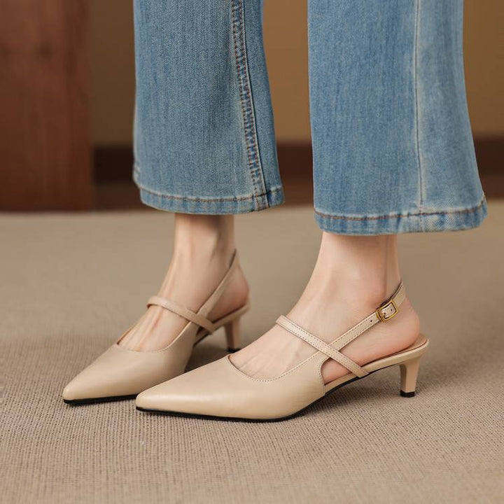 Kemi Genuine Leather Slingbacks