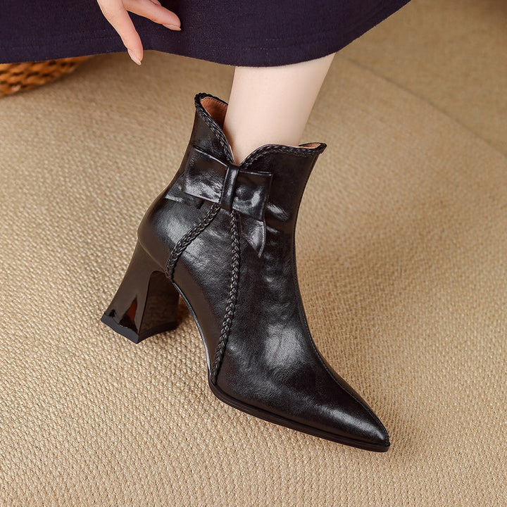 Colette Genuine Leather Ankle Boots