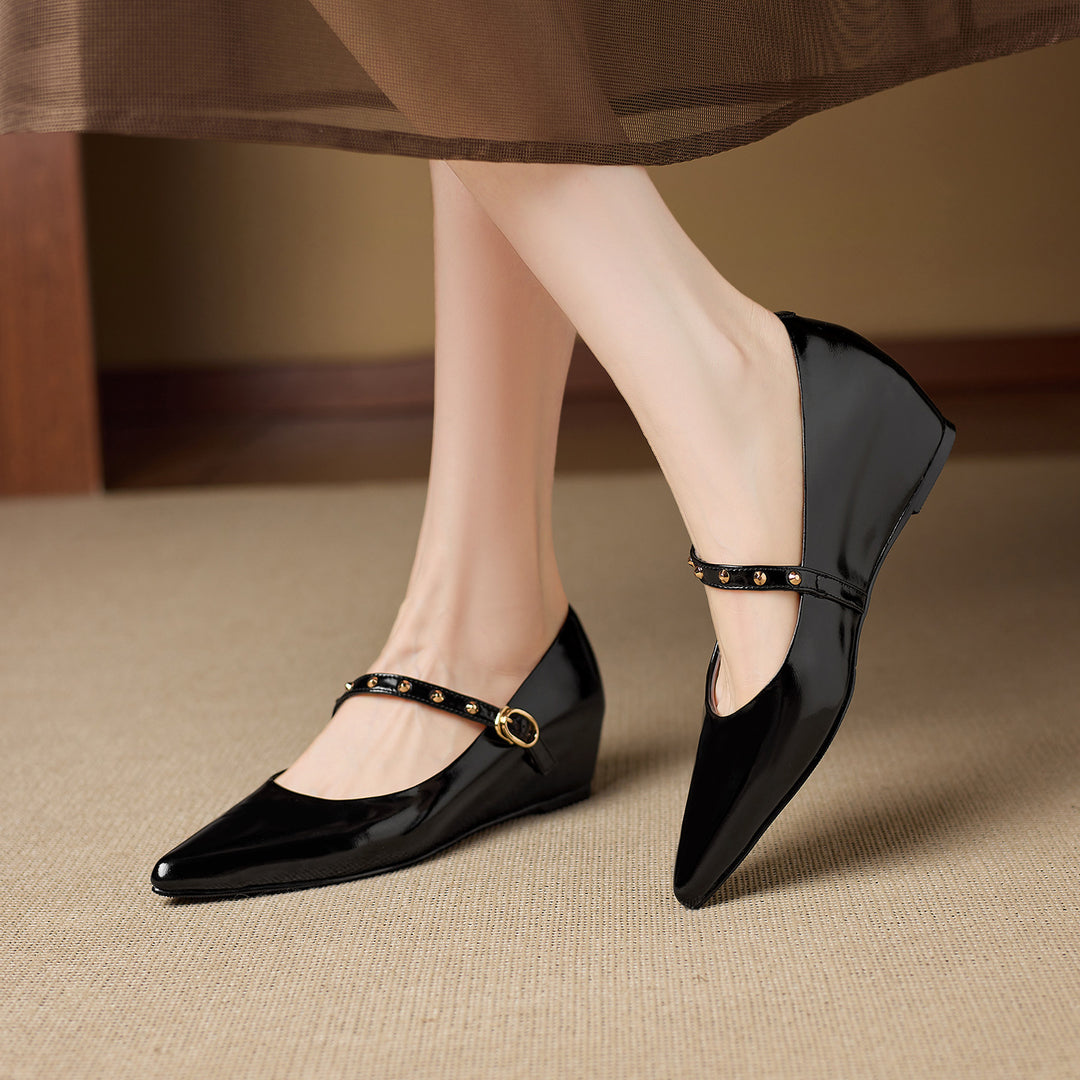 Emery Genuine Leather Mary Jane Flat