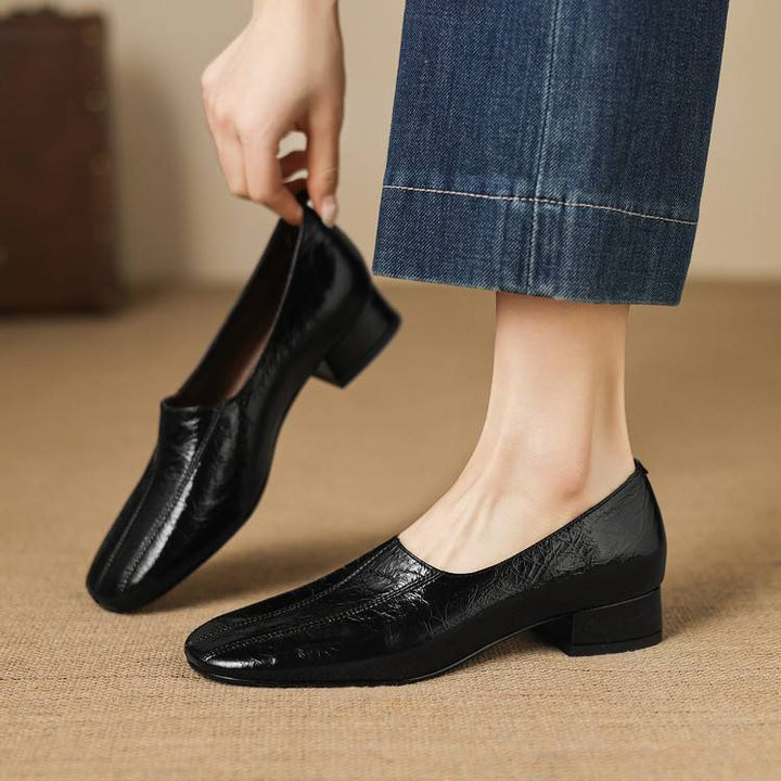 Flea Genuine Leather Loafer Pumps