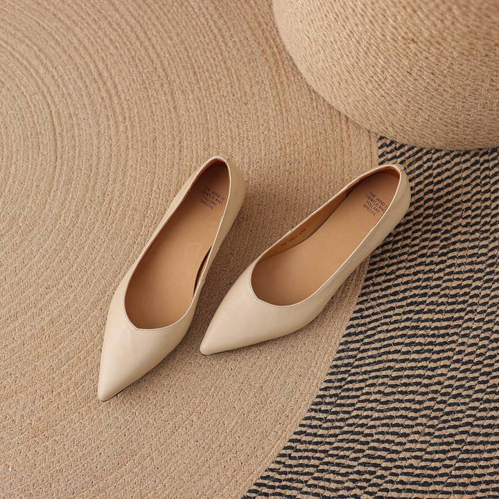 Marlot Genuine Leather Pointed-Toe Heel Pumps