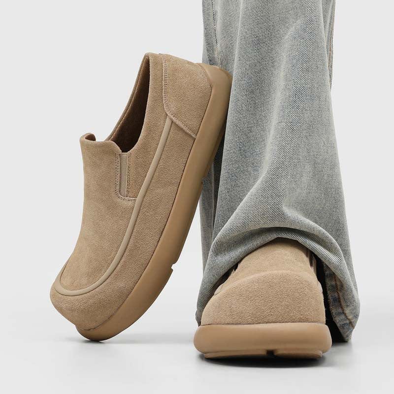 Milo Cowhide Slip-On Suede Shoes
