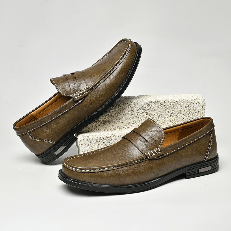 Alden Cowhide Leather Moc-Toe Loafers