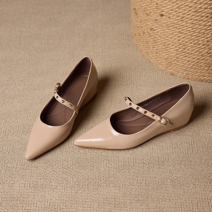 Emery Genuine Leather Mary Jane Flat