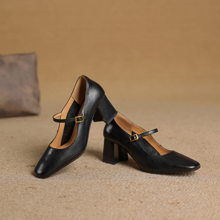 Lenara Genuine Leather Heels