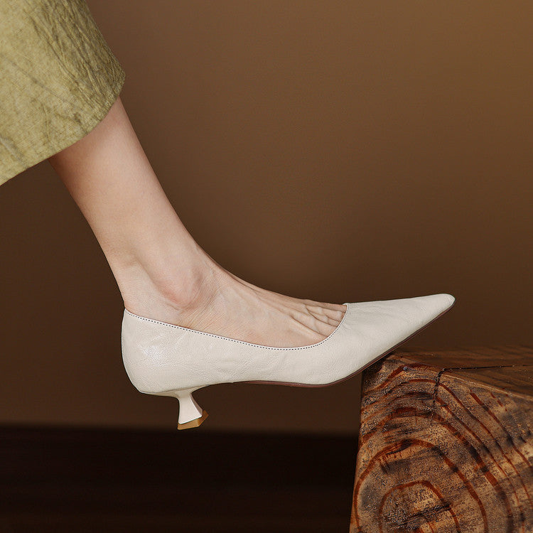 Elar Genuine Leather Heels
