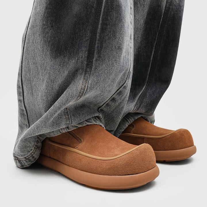 Milo Cowhide Slip-On Suede Shoes
