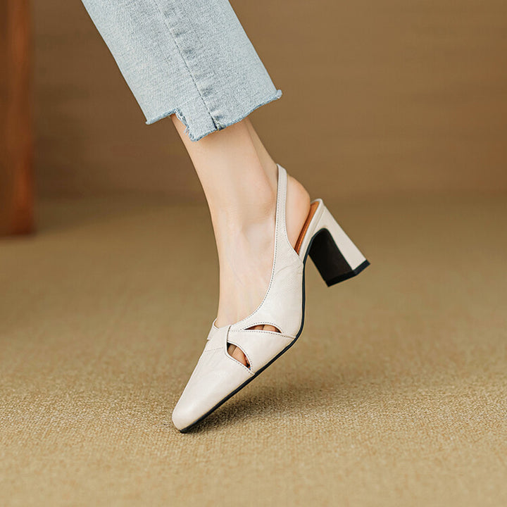 Marlet Genuine Leather Slingbacks