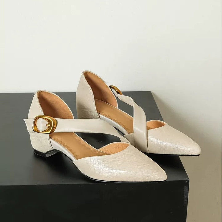 Viera Premium Leather Pointed Toe Pumps