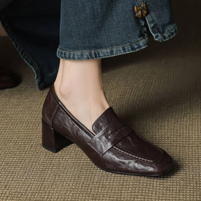 Sora Genuine Leather Heels