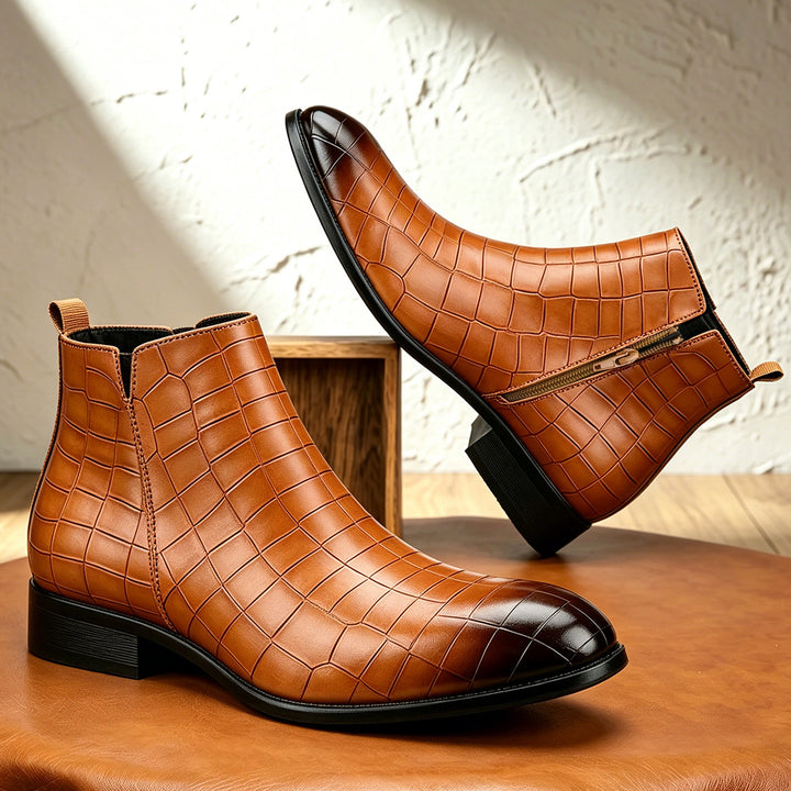 Elver Genuine Leather Chelsea Boots