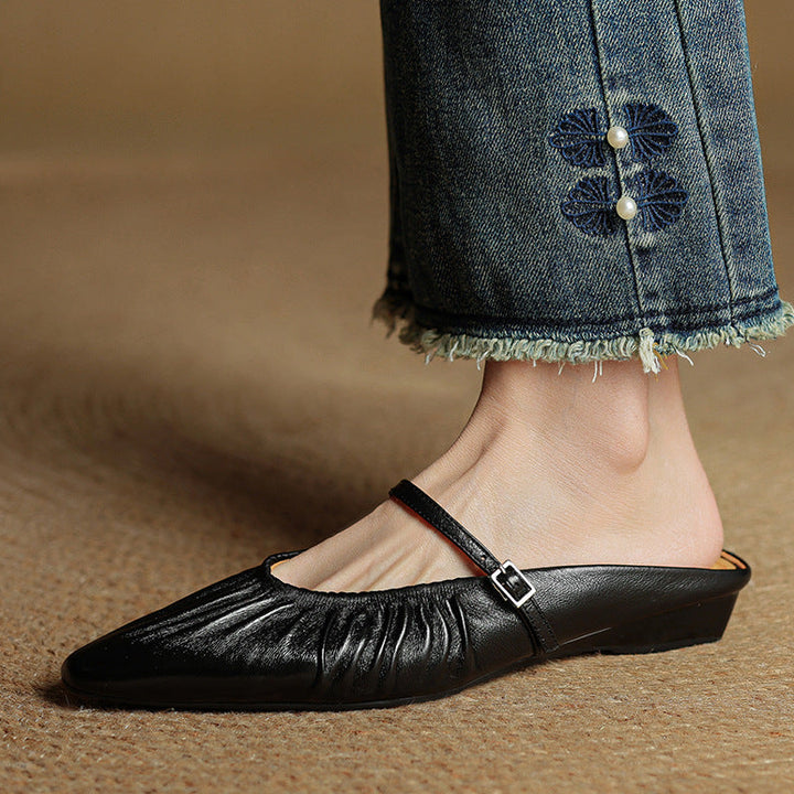 Zella Genuine Leather Mules