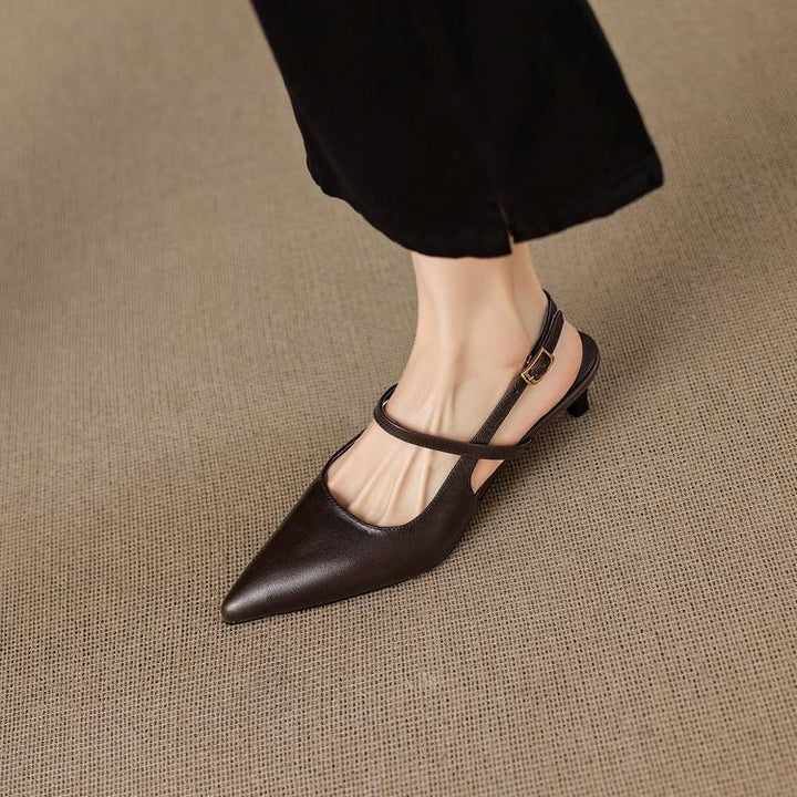 Kemi Genuine Leather Slingbacks