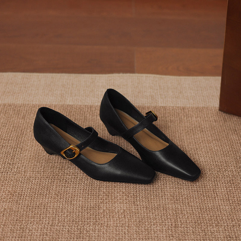 Kelly Genuine Leather Mary Jane Pumps