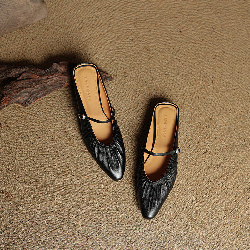 Zella Genuine Leather Mules