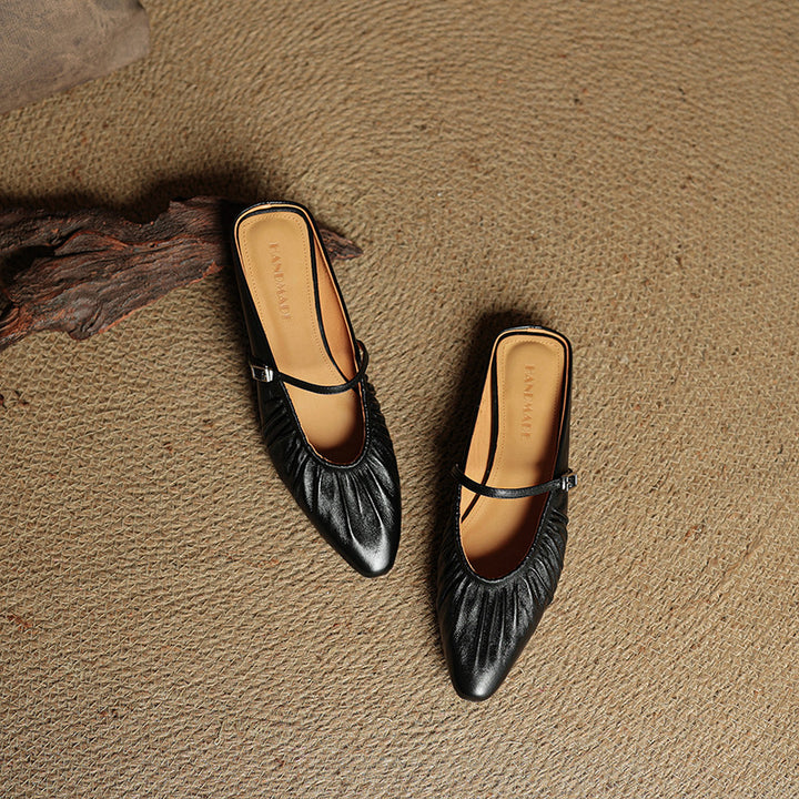 Zella Genuine Leather Mules