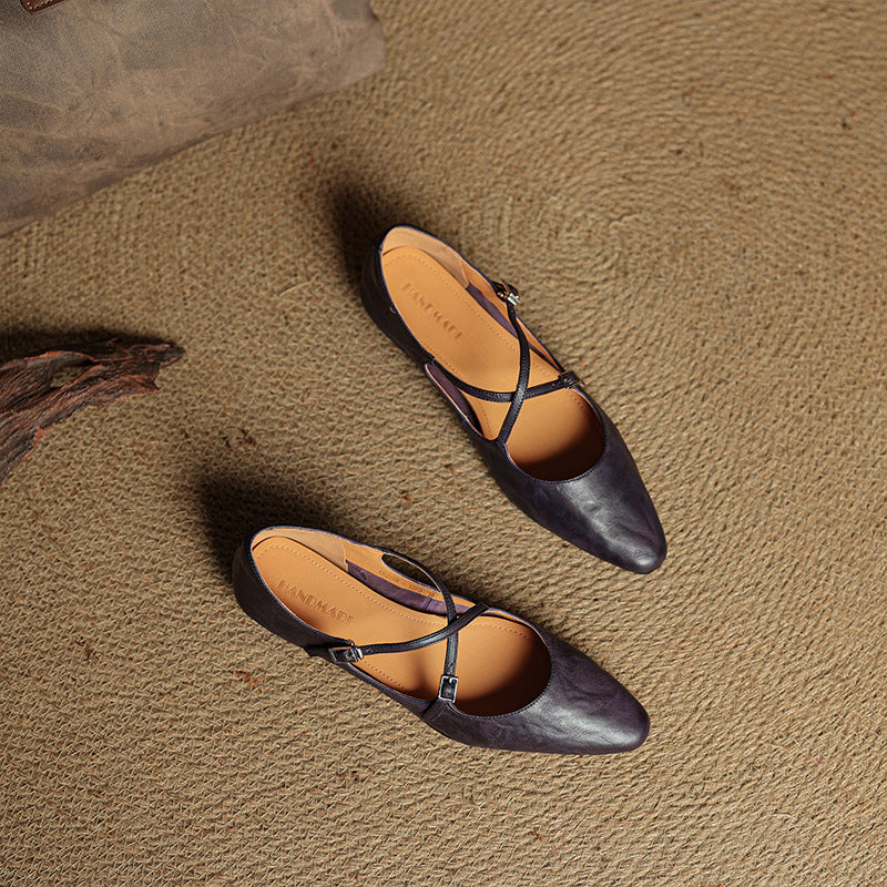 Eclan Genuine Leather Flats