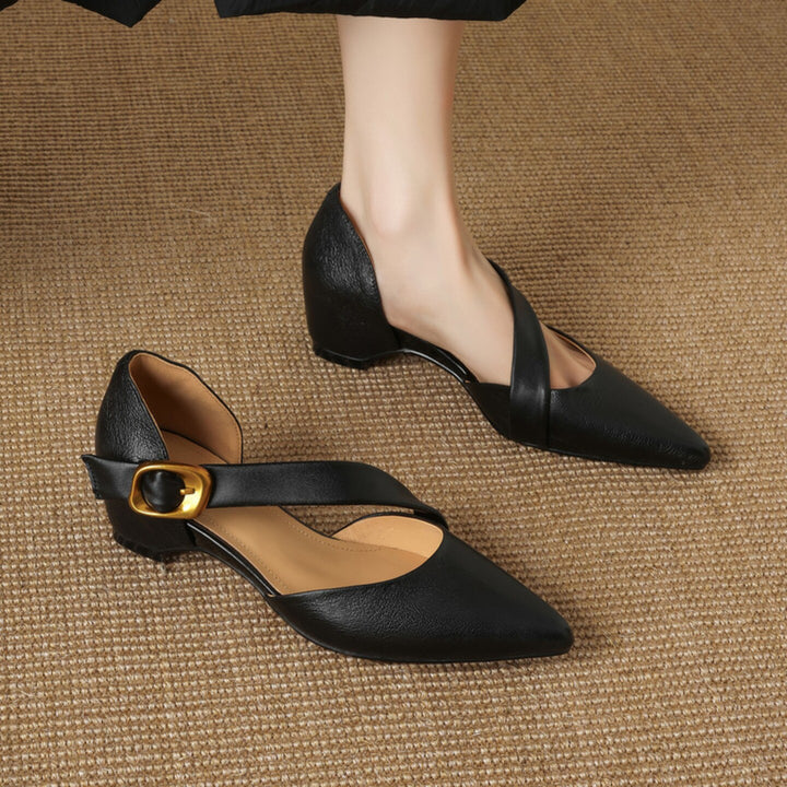 Viera Premium Leather Pointed Toe Pumps