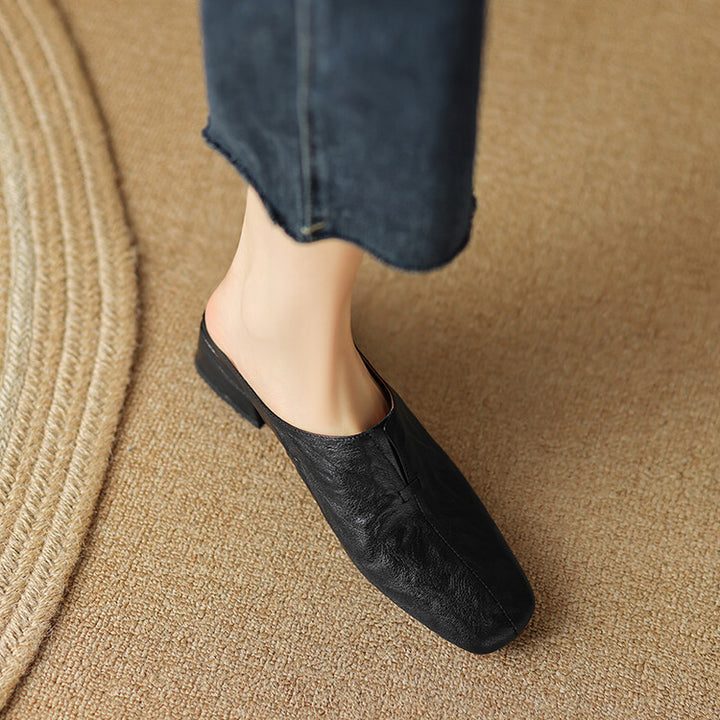 Pela Genuine Leather Mules